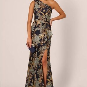 Elegant One-Shoulder Floral Dress